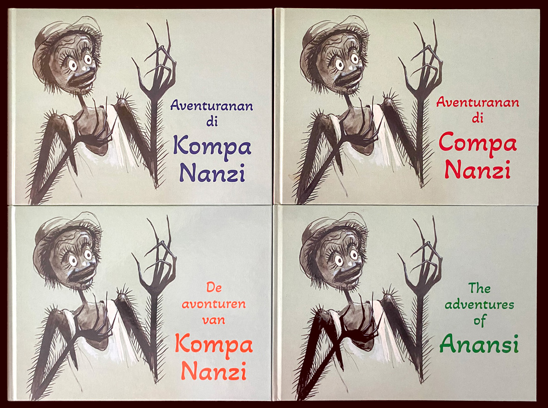 Het boek Avonturen van Kompa Nanzi in 4 talen